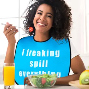 Adult and Child Feeding Bib, Large Size Adult Bib, Elderly Care Saliva Towel, Kids Eating Apron, Fashionable Adult Bib