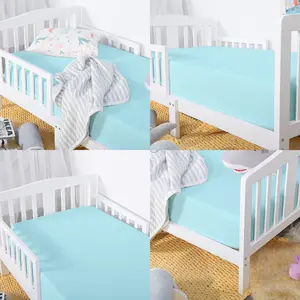 NTBAY 100% Brushed Microfiber Fitted Crib Sheet, Super Soft and Cozy Crib Sheet for Standard Crib and Toddler Mattresses,Unisex