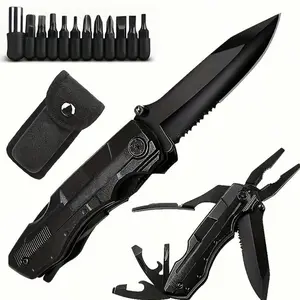 Multitool pocket Knife 16 in 1, with Saw, Blade, Plier, Screwdrivers, Bottle Opener, Folding knife, Portable Multipurpose Knives, for Camping, Outdoor Survival knife, Emergency Use, Perfect Gifts for Men and Dads
