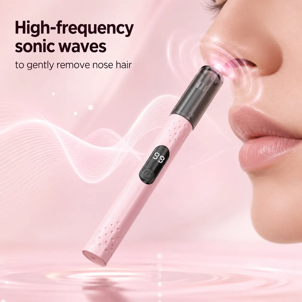 Portable Electric Nose Hair Trimmer, Stainless Steel, Waterproof, No Battery Needed with USB Rechargeable Trimmer for Ear, Moustache and Whiskers Hair | NoPulling Compact Type-C Rechargeable Trimmer, Suitable for Nose, Eyebrow and Ear Hair Trimming