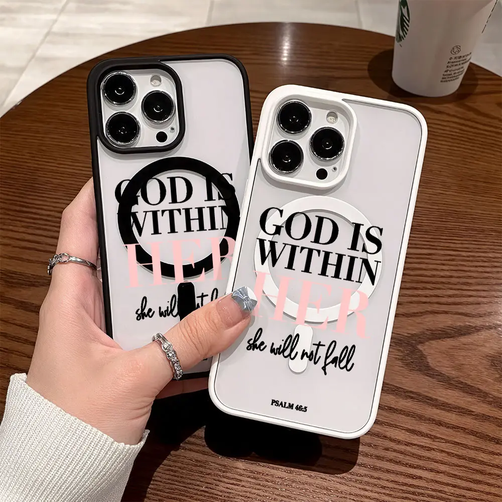 Premium Magnetic Phone Cases for iPhone11/12/13/14/15/16//17/Air/promax/Plus God is within her y2k cased MagSafe Ready, Anti-Fall, Springtok and Ultra-Thin Design |     Perfect for Everyday Use Protector Screen Protector Aesthetic Resistance