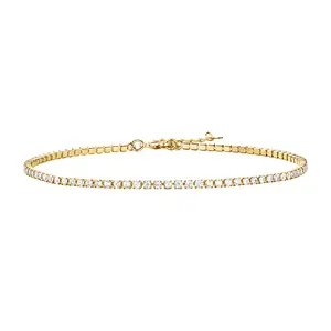 PAVOI 14K Gold Plated Anklets for Women - Tennis, Beaded, Station, Mariner Ankle Bracelet for Women