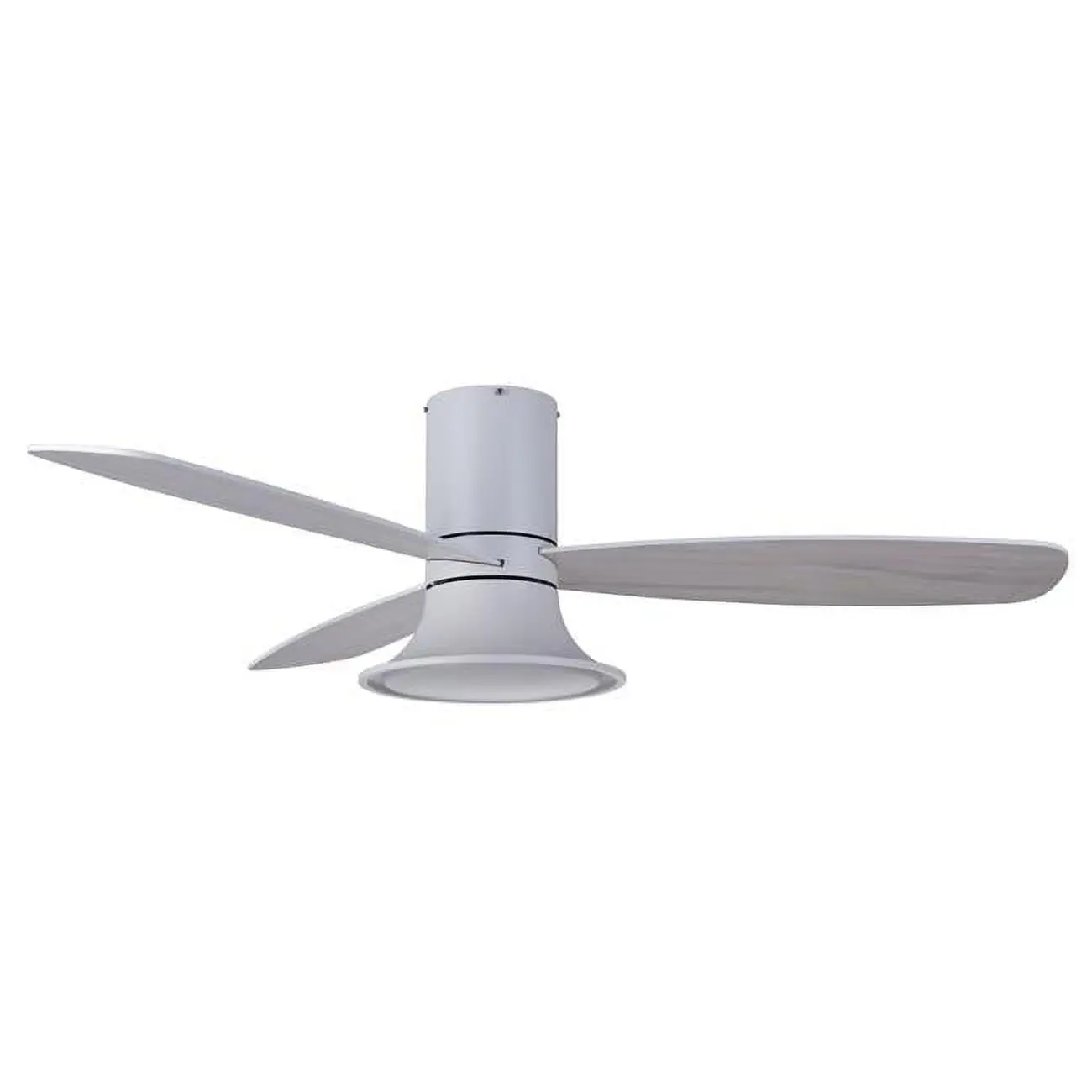 Flusso 52-in Matte White Ceiling Fan with Light, Remote Control, Home Decor, 120vac 60hz, 13 Inches High, 1700 Lumens, 3-Step Dimmable