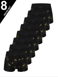 Men's Bamboo Fiber Boxer Shorts, Loose-Fit Comfortable Underwear, Perfect Gift for All Seasons, XS-2xl Sizes Available, Boxer Briefs Set