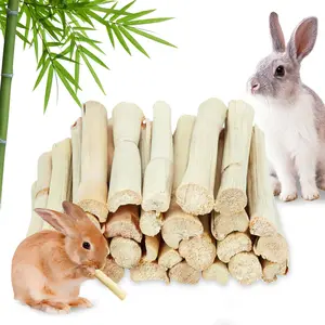 250g Sweet Bamboo Chew-Sticks - Rabbit Bamboo Sticks Small Animal Chew Sticks Sweet Bamboo Chew Toy Bunny Molar Treats Atural Teeth Grinding Toys for Squirrel Guinea Pigs Chinchilla