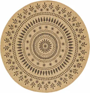 Beata Round Faux Jute Rug