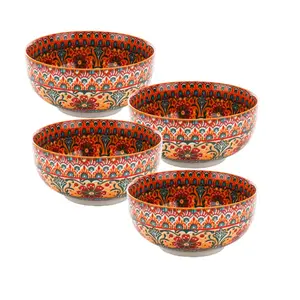 4pcs Ceramic Bowls Set, 22oz Serving Soup Bowl, 5.91 Inch Salad Bowl, Kitchen Cereal Bowl, Dessert Rice Noodles Snacks, Dishwasher Safe, Tableware, Dinnerware, Ceramic Pasta Bowls