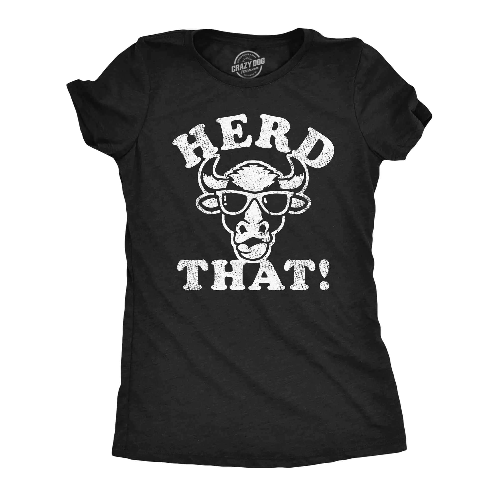 Womens Herd That Funny T Shirt Sarcastic Cow Graphic Tee for Ladies Funny Womens T Shirts Cute Vintage Fashion Casual Ladies T-Shirt Gift Animal Tops for Women Funny Sarcastic Top Women's Novelty Tees Black -