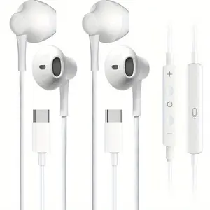 TYPE-C earphone USB C Headphone for iPhone 16/iPhone 17 Samsung S25 Ultra A54 A53 A55 Galaxy S24 FE S23 S21 HiFi Stereo Type C Earphone with Microphone type-c wired earphone USBC Wired Earbuds for iPad 10 Google Pixel 6a 7a 8 7 6 5 One Plus