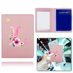 Floral & Letter Pattern Passport Case, Portable Passport Holder, Passport Cover, RFID Holder for International Travel Essentials, Couple Passports Holder