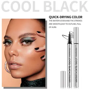 [YANQINA]Eyeliner pen Waterproof 24HR Long Lasting & Smudge-proof Creamy Gel Liner | Vegan silky smooth texture-Jet Black eye outdoorfun