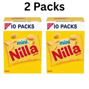 Wafers Mini Cookies, Vanilla Wafers, 10 Snack Packs