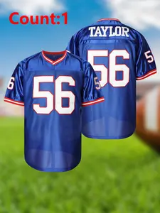 Men's New Rugby Sports Training Shirt V-Neck Short Sleeve American Football Lightweight Jersey, Casual Loose-Fitting All Seasons Wear