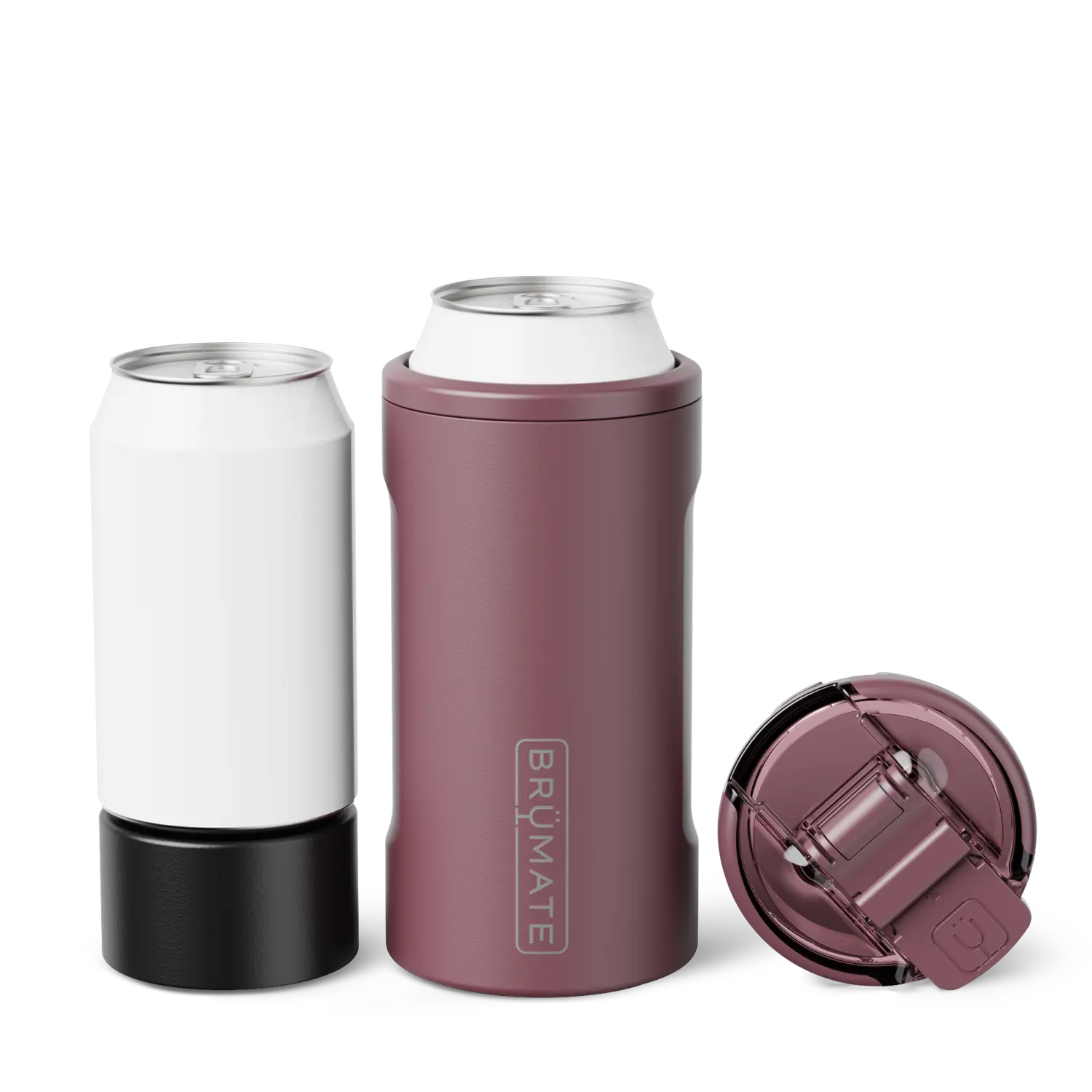 BrüMate Hopsulator Trio 3-in-1 Insulated Can Cooler | 12oz Cans + 16oz Cans + 100% Leakproof Tumbler with Lid