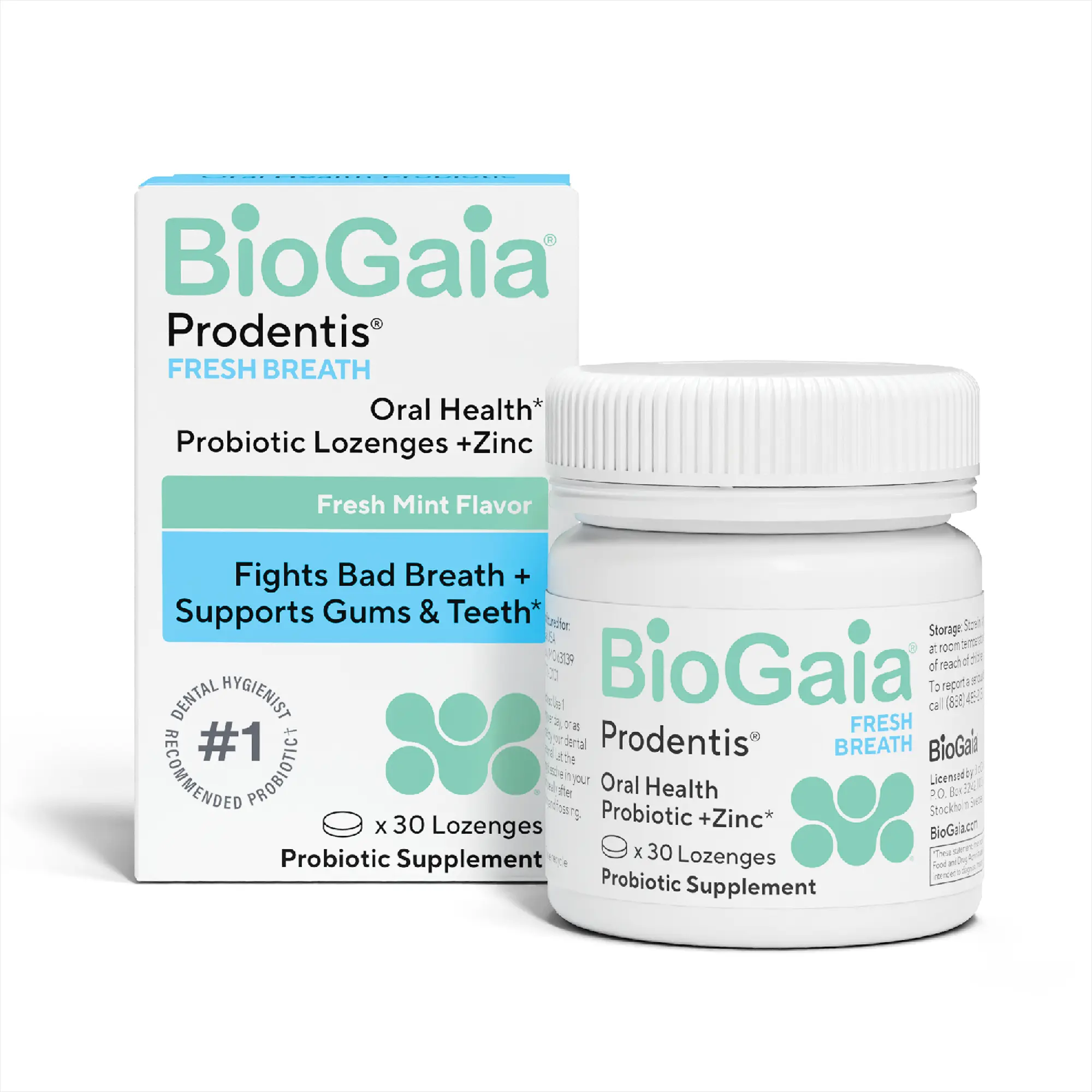 BioGaia Prodentis® Fresh Breath - Probiotic Lozenges w/ Zinc