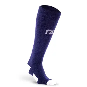 Fuzzy Compression Sock, Navy