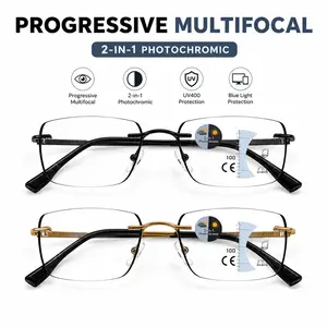 Progressive Multifocal Photochromic Reading Glasses – Smart Readers for Near & Far Vision, Blue Light Blocking & UV Protection outdoorfun