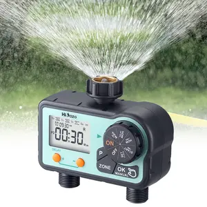 Hioazo Two-Outlet Water Timer, Automatic Water Timer for Garden Hose, Supports Manual Mode/ Rain Delay / Low Battery Protection, Two Zone Control TiktokShopSpringGlowUp