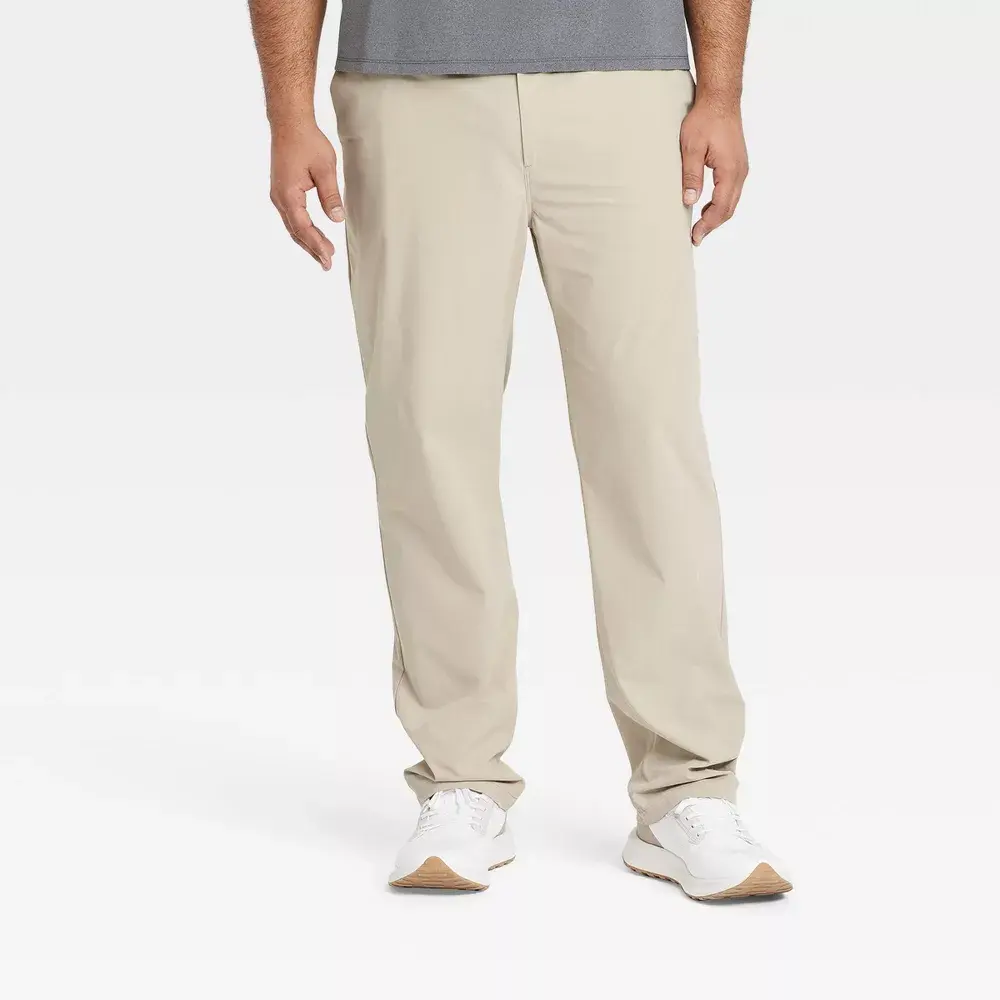 Men's Golf Joggers Pants - Midweight, Moisture-Wicking, 5-Pocket, Regular Fit, Button Fly, Recycled Poly Men's Clothing - 360 Lifestyle All In Motion