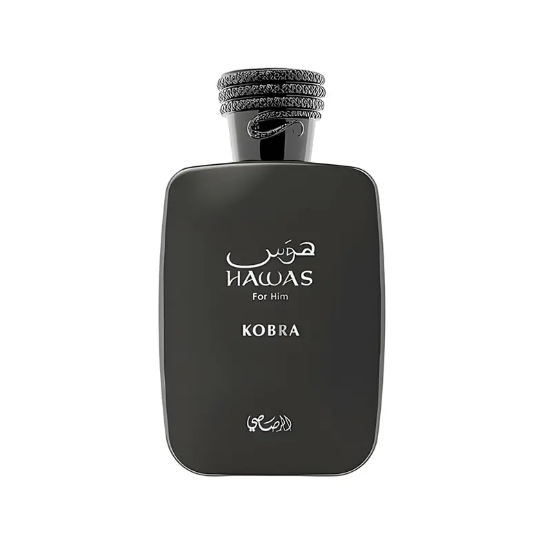 RASASI Hawas Kobra Men's Eau de Parfum Spray - 3.38 oz/100 ml, Citrus, Spicy, Woody & Amber Scent Notes, Long-Lasting Fragrance