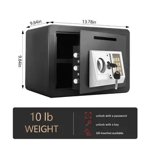 Household Safe with Combination Lock, Anti-Theft Storage Cabinet for Cash, Jewelry, Passports & Important Documents