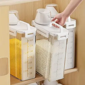 1pc 2.5L Airtight Rice Dispenser - Large Capacity, Moisture-Proof & Insect-Resistant Cereal Storage Container with Flip-Top Lid for Kitchen Organization
