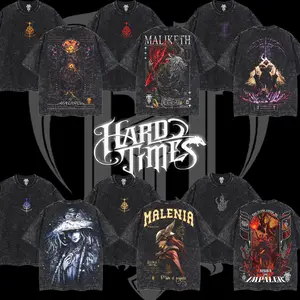 [Collection] HardTimesClothing Eldenring Boss Frenzy Flame, Maliketh, Malenia, Radahn, Messmer, Ranni Unisex Street Style Apparel - FromSoftware Collection Game Oversized Washed Seamless Shortsleeve Cotton T-Shirt, Acid-Washed Lightweight Gift for Him