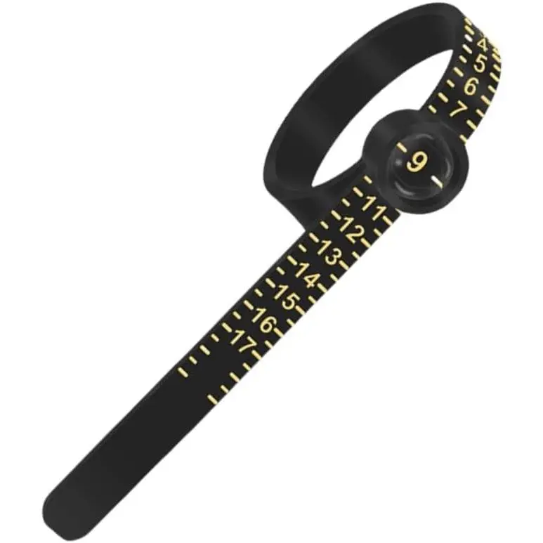 Ring Sizer with Magnifier Measuring Tool 1-17 Ring Measurer Flexible Ruler for Men&Women