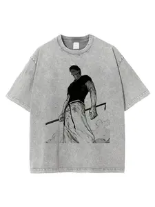 Jujutsu Kaisen Shirt, Toji Fushiguro Oversized Tshirt, Vintage Anime Graphic Tee, Acid Wash Streetwear, Sorcerer Killer Weapon Top, Heavyweight Cotton Apparel, Unisex Tee