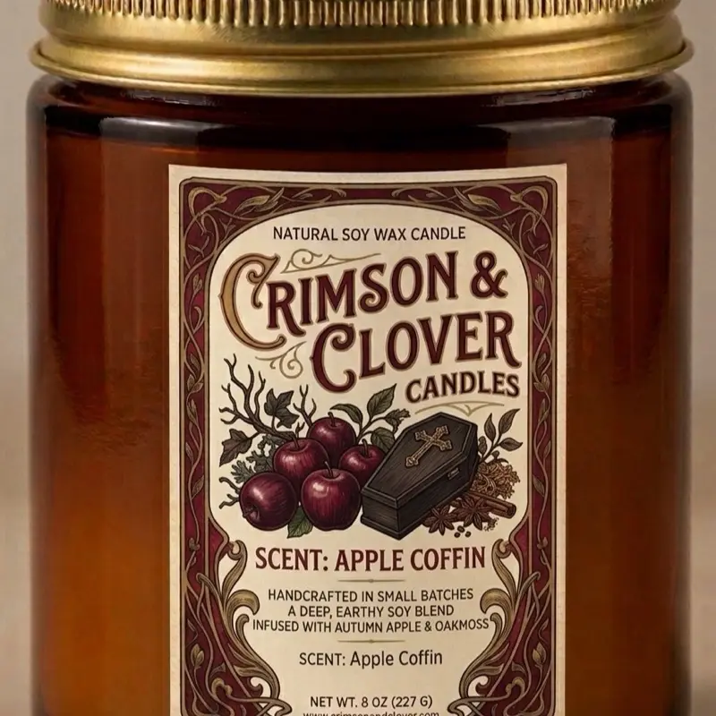 Crimson & Clover Elixirs Spiced Cranberry -Scented Candle, Home Decor Aroma Candle for Home Supplies