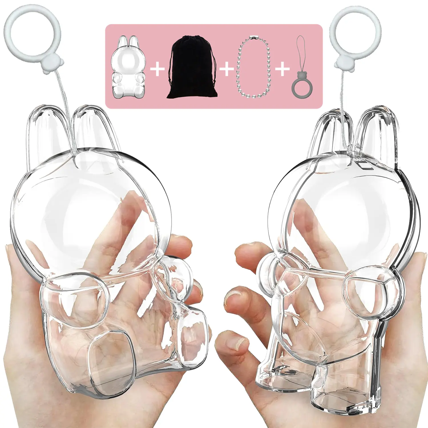 Protective Case for Labubu Have a Seat Series - Crystal Clear Display Box for The Monsters Figures Dustproof & Scratch-Resistant Showcase (Doll Not Included)-3 Collectible Figurines adhd organization products jewelry box makeup organizer jewelry organizer