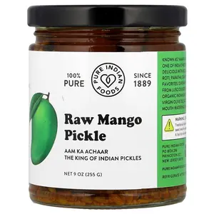 Pure Indian Foods Raw Mango Pickle , 9 oz (255 g)