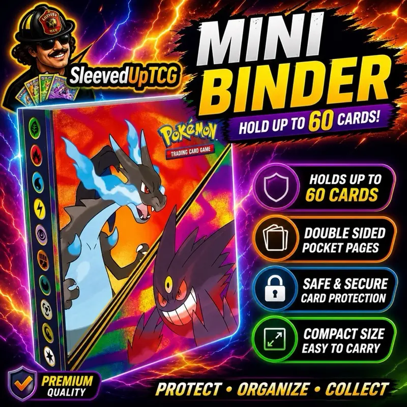 Pokémon Phantasmal Flames Mini Binder - Official Trading Card Game Binder, Ideal for Collectors Card Hobby Box Card Sleeve