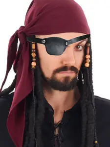 Medieval Viking One-Eyed Dragon Eye Patch Halloween Cosplay PU Leather Mask, Suitable for Larp Role-Playing and Ren Faire Events Accessories Man