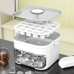 Household multi-functional convenient press-type ice cube tray mold, suitable for beer, beverages, ice trays and ice tongs for chilling. It is an ideal choice for large household appliance accessories, refrigerator ice boxes and ice cube molds in summer.