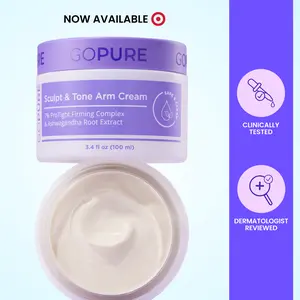 GOPURE Sculpt & Tone Arm Cream with 7% ProTight Firming Complex & Ashwagandha Root Extract Daily Hydrating Moisturizer for Loose Skin Repair