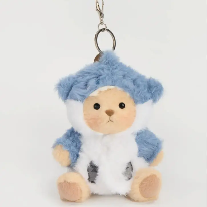 5.9 Inches Blue Shark Brown Mini Bear