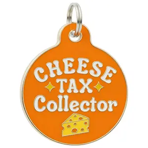 Cheese Tax Collector - Pet ID Tag - Personalized Engraved Dog Tag