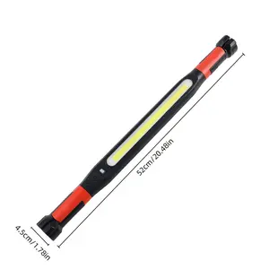 Rechargeable COB Work Light, Super Bright Magnetic Car Repair Flashlight, Portable Multi-Light Source Inspection Lamp with Hanging Hook for Auto Maintenance