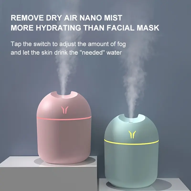 1pc Cool Mist Humidifier with Aromatherapy Function & Atmosphere Light - Personal Humidifier for Home Supplies, Ultra-Quiet, Adds Essential Oils, Freshens Bedrooms, Nourishes Plants, Ideal for Offices & Large Bedrooms, Cool Mist Humidifiers