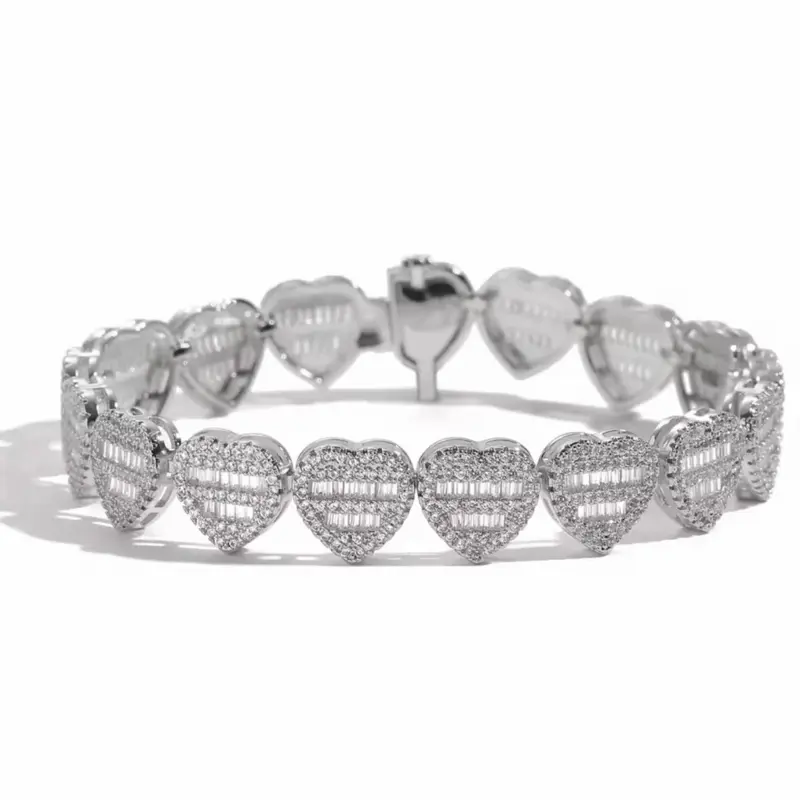 18KT Gold Plated Crushed Heart Lock Bracelet, Elegant Women's Gold Jewelry Bracelet, Elegant Jewelry Bracelet