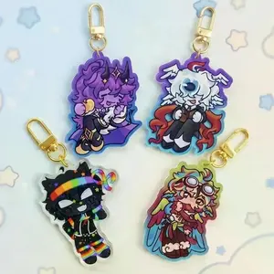Unstable Universe MCYT YT Acrylic Keychain, YT Portable Universe SMP Keychain - Kawaii Keyrings Birthday Gifts, Fear and Hunger Character Keychains – Cute Acrylic Keychain Charms, Perfect Gift for Fans & Collectors
