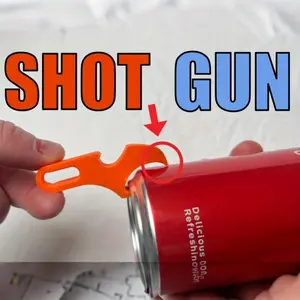 Shotgun-Shaped Beer Drinking Tool with Integrated Bottle Opener Hilarious Gag Gift Ideal for Adult Parties, BBQs & Pranks | Novel Party Accessory Boasting a Realistic Shotgun Design | Durable Plastic Beer Gadget for Beer Enthusiasts (Effortless to