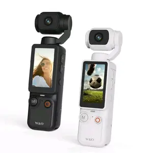 1080P Multi-Angle Action Camera - 180° Rotatable Lens, Anti-Shake Vlog Cam, Mini Body Camera for Cycling & Security, USB-C Live Stream Webcam, 10x Zoom, Night Vision - Available in Black & White  Perfect Vlogging Gift Present