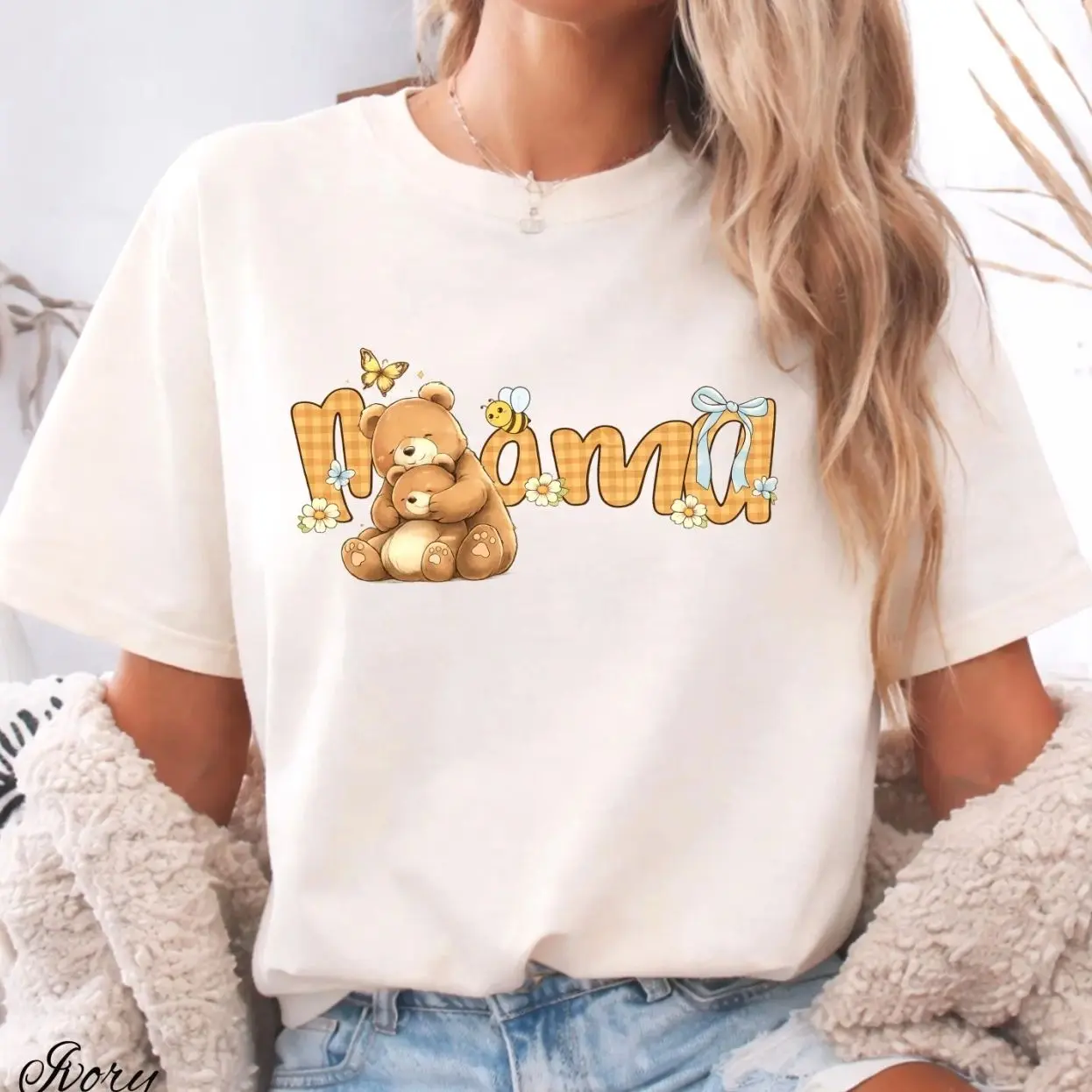 Comfort Colors® Mama Bear Shirt, Cute Teddy Bear Mom Shirt, Mothers Day Shirt, Cozy Mom Shirt, Mothers Day Gift, Gift for Her