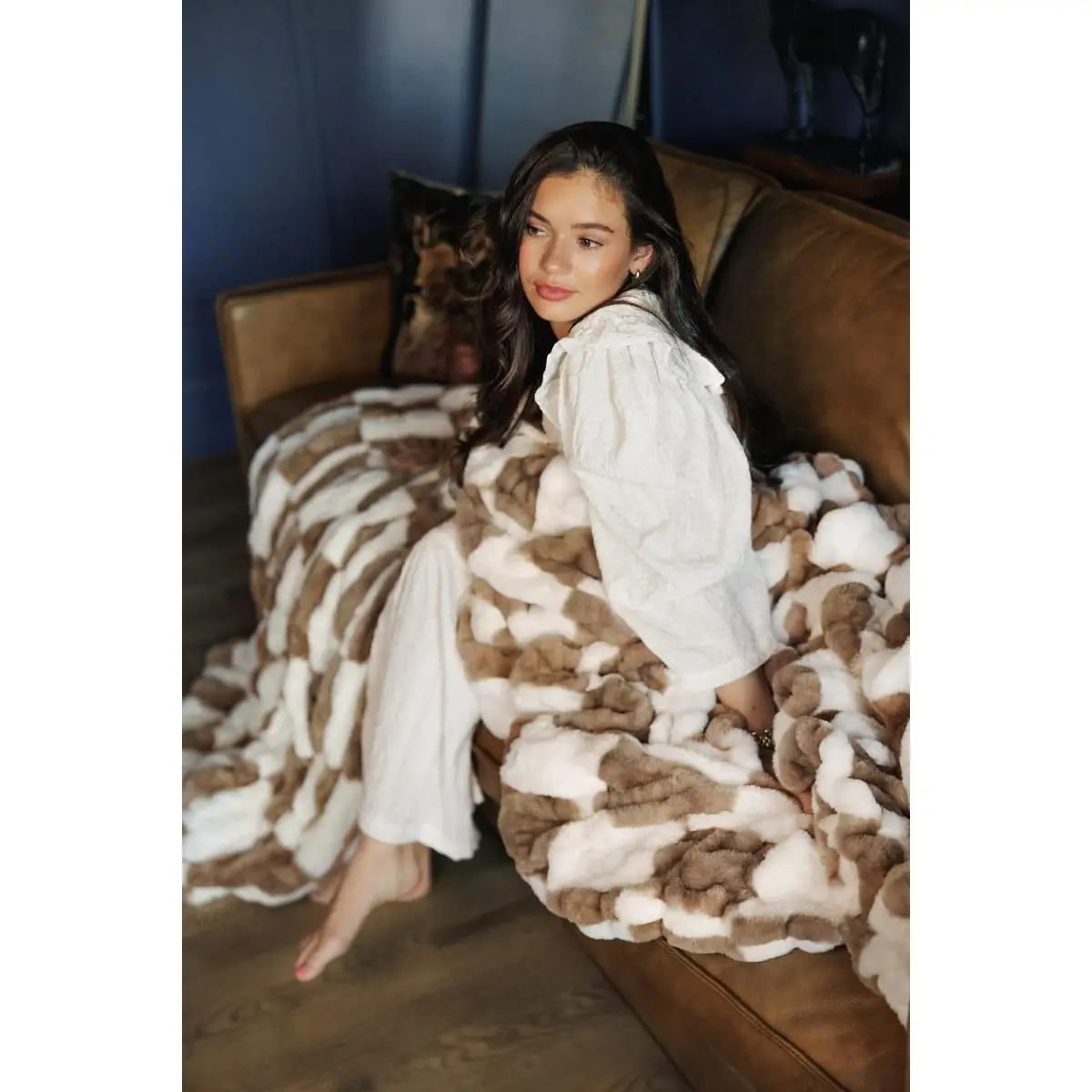 Hugs Check Milk Chocolate Blanket Hugs Check Milk Chocolate Blanket