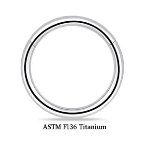 BODY FREEDOM Geometric CZ Titanium Clicker, ASTM F136 Hinged Septum Jewelry for Women, Ideal for Body Piercings, Helix, Cartilage & Tragus