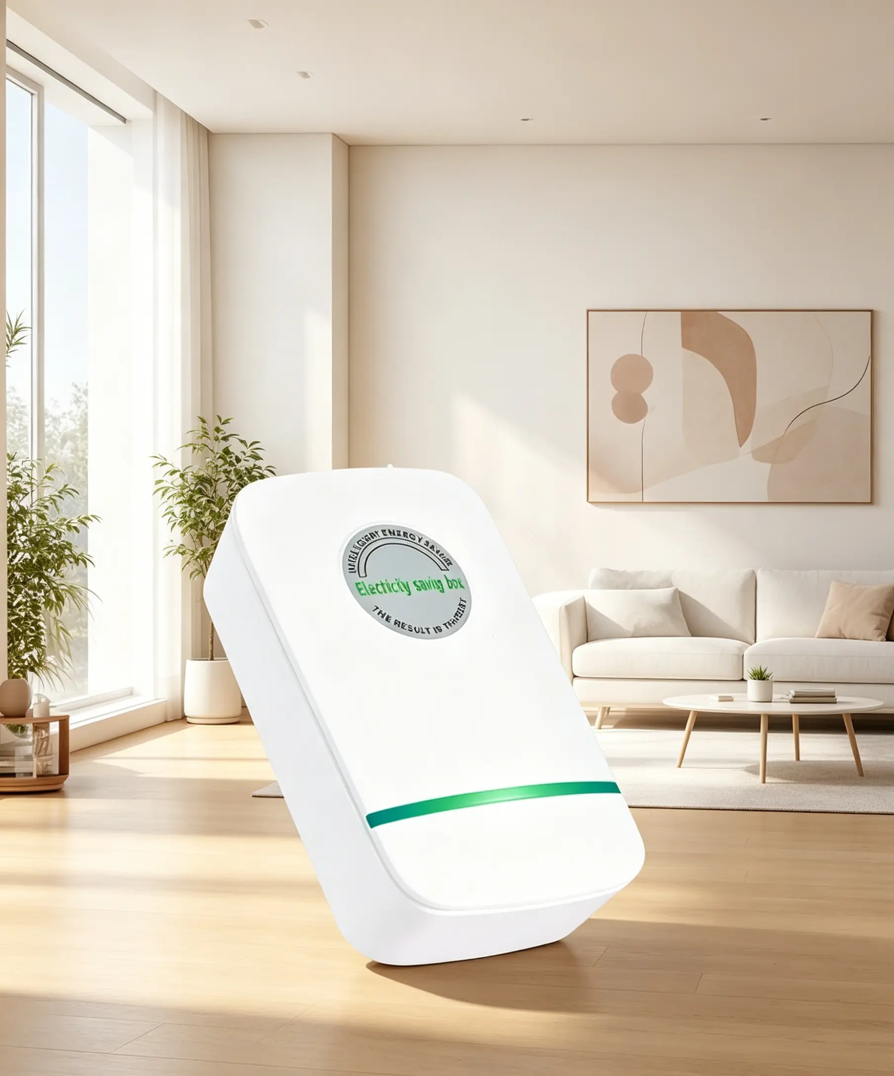 Fireproof Smart Household Electricity Saving Box - Surge Protector, Leakage Guard, Explosion-Proof Voltage Stabilizer, Sturdy Durable Build AC Power Device, Simple Plug-and-Play Portable Outlet Strip for Home & Office, Efficient Energy Saving, High Safety