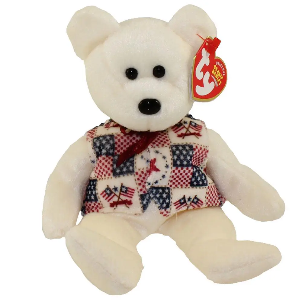 TY Beanie Baby - LIBERT-e the Bear ( Internet Exclusive ) (9 inch) (2004) MWMTs