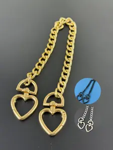 Women's Heart-Shaped Extension Chain Strap, Fashionable Chain Strap, Thickened Bag Extender, Versatile Long Chain for Bags, Fashion Hip-Hop Style, Perfect Gift